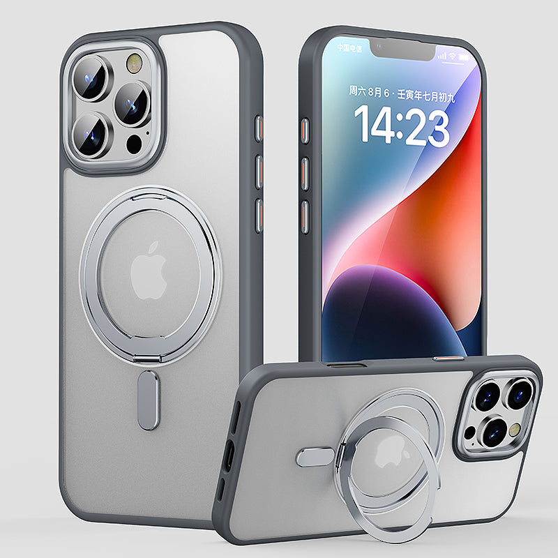 Suitable for Apple 16pro phone case 2024 new non collision case 15pro phone protective case 14promax advanced magnetic suction ip13 bracket case 16promax all inclusive anti fall protective case