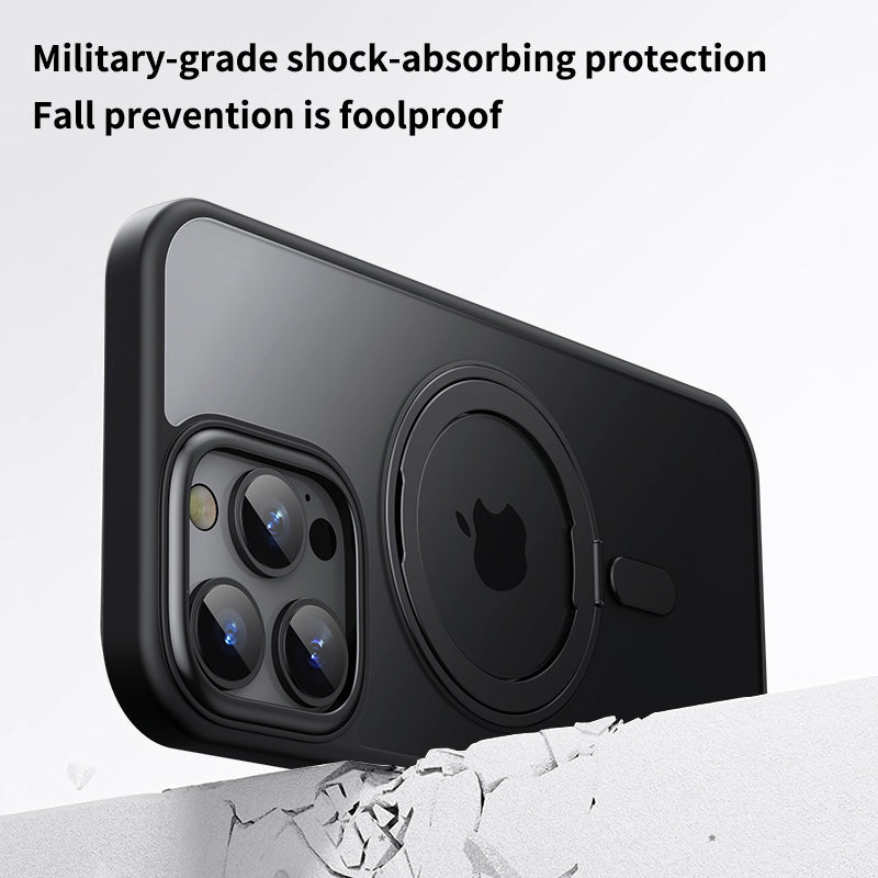 Suitable for Apple 16pro phone case 2024 new non collision case 15pro phone protective case 14promax advanced magnetic suction ip13 bracket case 16promax all inclusive anti fall protective case